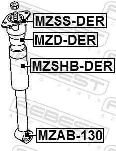FEBEST Suspension Strut Support Mount (MZSS-DER)
