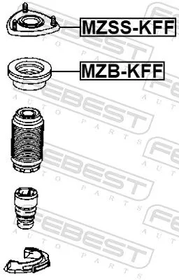 FEBEST Suspension Strut Support Mount (MZSS-KFF)