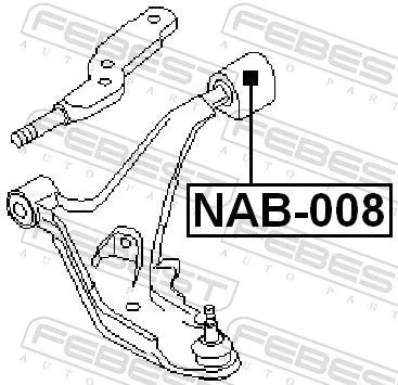 FEBEST Mounting, control/trailing arm (NAB-008)