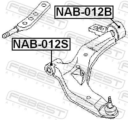 FEBEST Mounting, control/trailing arm (NAB-012B)