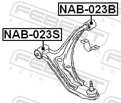 FEBEST Mounting, control/trailing arm (NAB-023B)