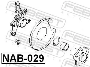 FEBEST Mounting, control/trailing arm (NAB-029)