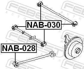 FEBEST Mounting, control/trailing arm (NAB-030)