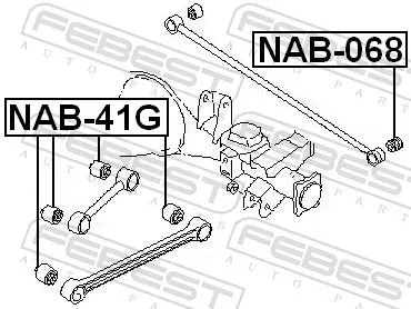 FEBEST Mounting, control/trailing arm (NAB-068)