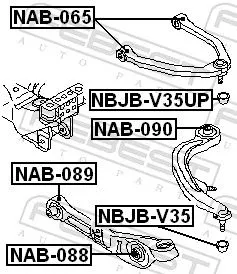 FEBEST Mounting, control/trailing arm (NAB-089)