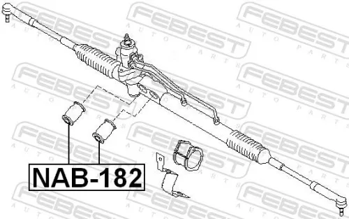 FEBEST Mounting, steering gear (NAB-182)
