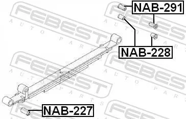 FEBEST Bushing, leaf spring (NAB-228)