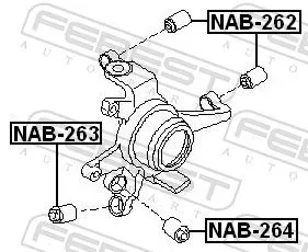 FEBEST Mounting, control/trailing arm (NAB-264)