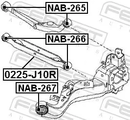 FEBEST Mounting, control/trailing arm (NAB-265)