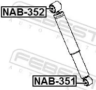 FEBEST Bush, shock absorber (NAB-351)