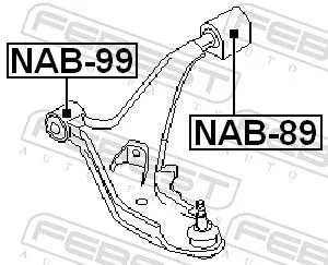 FEBEST Mounting, control/trailing arm (NAB-99)
