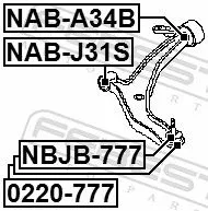 FEBEST Mounting, control/trailing arm (NAB-A34B)