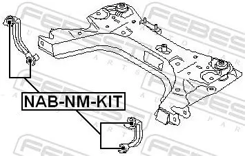 FEBEST Repair Kit, control arm (NAB-NM-KIT)