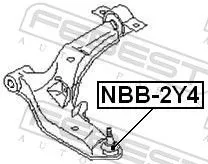 FEBEST Repair kit, supporting/ball joint (NBB-2Y4)