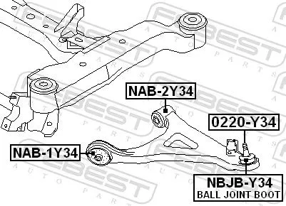 FEBEST Repair kit, supporting/ball joint (NBJB-Y34)