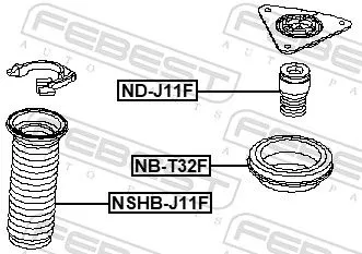 FEBEST Rubber Buffer, suspension (ND-J11F)