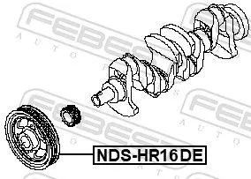 FEBEST Belt Pulley, crankshaft (NDS-HR16DE)