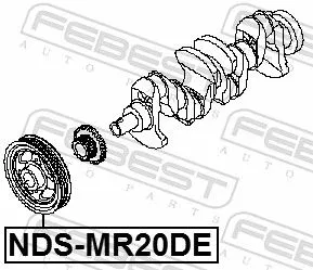 FEBEST Belt Pulley, crankshaft (NDS-MR20DE)
