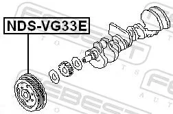 FEBEST Belt Pulley, crankshaft (NDS-VG33E)