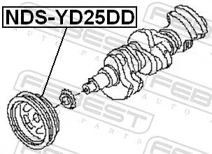 FEBEST Belt Pulley, crankshaft (NDS-YD25DD)