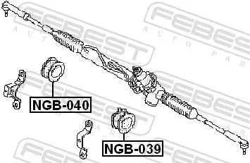 FEBEST Mounting, steering gear (NGB-040)