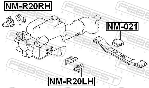 FEBEST Mounting, engine (NM-021)