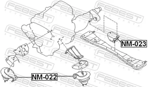 FEBEST Mounting, engine (NM-022)