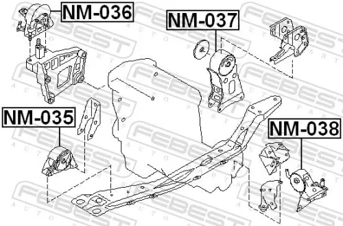 FEBEST Mounting, engine (NM-038)