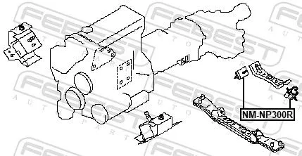 FEBEST Mounting, engine (NM-NP300R)