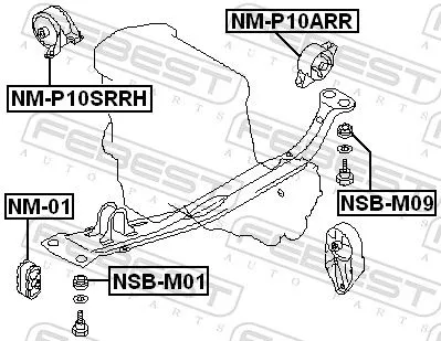 FEBEST Mounting, engine (NM-P10ARR)