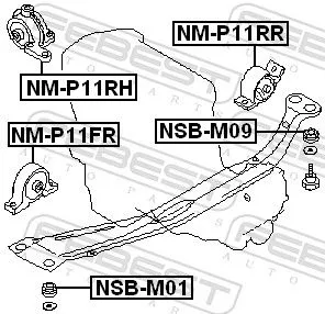 FEBEST Mounting, engine (NM-P11RH)