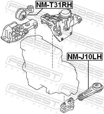 FEBEST Mounting, engine (NM-T31RH)