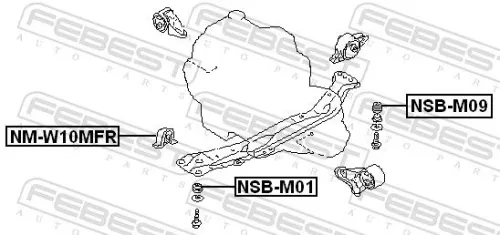 FEBEST Mounting, engine (NM-W10MFR)
