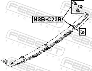 FEBEST Bushing, leaf spring (NSB-C23R)