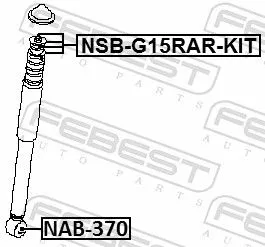 FEBEST Mounting Kit, shock absorber (NSB-G15RAR-KIT)