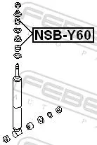 FEBEST Spacer Bush, shock absorber (NSB-Y60)