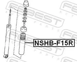 FEBEST Protective Cap/Bellow, shock absorber (NSHB-F15R)