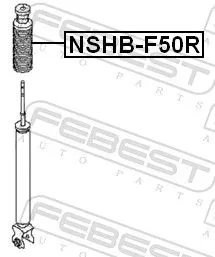 FEBEST Protective Cap/Bellow, shock absorber (NSHB-F50R)