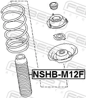 FEBEST Protective Cap/Bellow, shock absorber (NSHB-M12F)