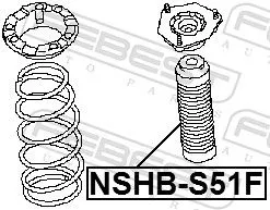 FEBEST Protective Cap/Bellow, shock absorber (NSHB-S51F)