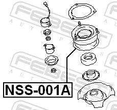 FEBEST Suspension Strut Support Mount (NSS-001A)