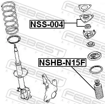 FEBEST Suspension Strut Support Mount (NSS-004)
