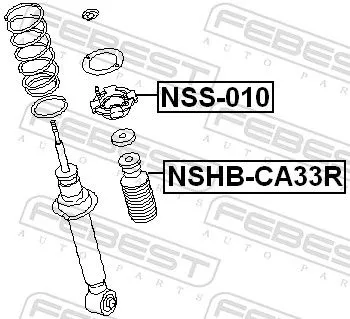 FEBEST Repair Kit, suspension strut support mount (NSS-010)