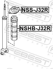 FEBEST Suspension Strut Support Mount (NSS-J32R)