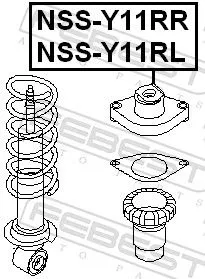 FEBEST Suspension Strut Support Mount (NSS-Y11RL)