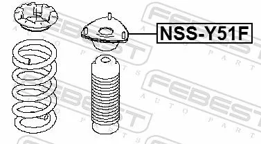 FEBEST Suspension Strut Support Mount (NSS-Y51F)