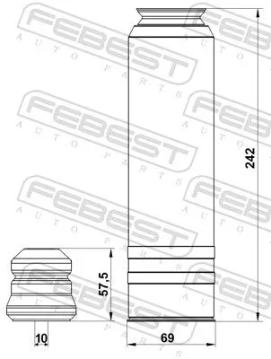 FEBEST Dust Cover Kit, shock absorber (OPSHB-ASJR-KIT)