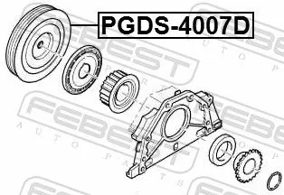 FEBEST Belt Pulley, crankshaft (PGDS-4007D)