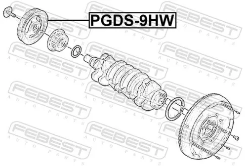 FEBEST Belt Pulley, crankshaft (PGDS-9HW)