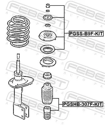 FEBEST Dust Cover Kit, shock absorber (PGSHB-307F-KIT)